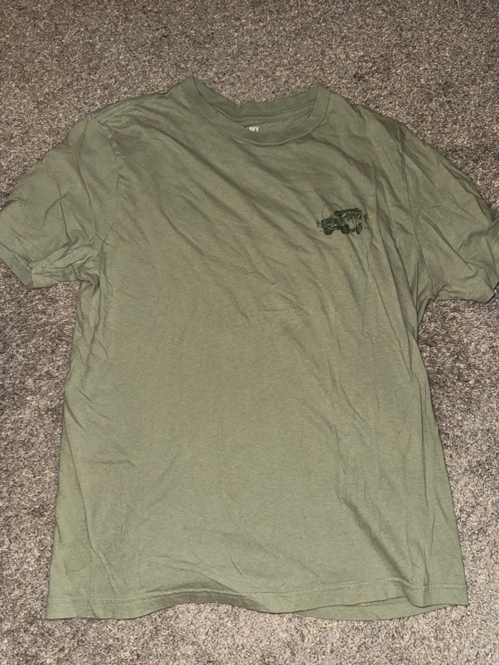 Old Navy Olive Green Short Sleeve Graphic Tee